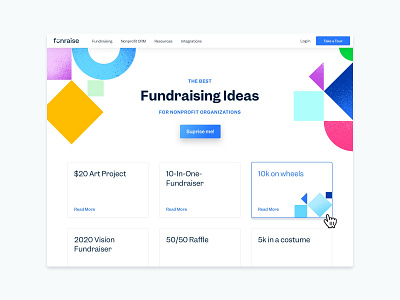 Fundraising Ideas Landing Page landing page nonprofit ui web design
