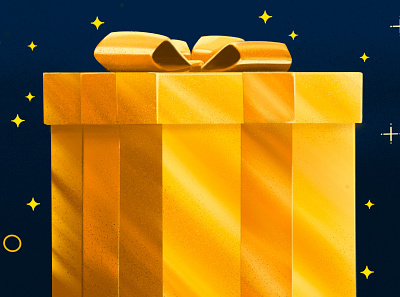 Upgrade your recurring donors blogger donation donors gift gift box gold illustration nonprofit procreate procreateapp shiny upgrade
