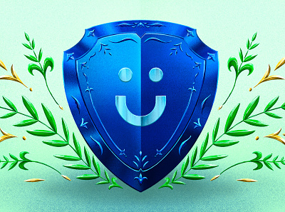 Funraise Security v2 blog blue cyber security donation illustration knight nonprofit procreate procreate app security shield
