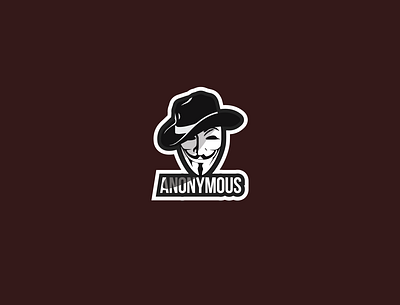 ANONYMOUS adobe illustratior anonymous customlogo graphic design hat illustration logo logo design mascot logo mask sticker vector