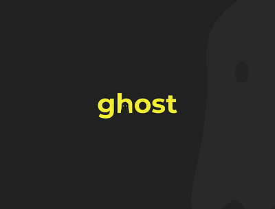 Ghost creative custom logo logo design negative space typography