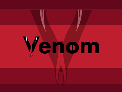 Venom animal branding concept art custom logo logo logo design negative space red snake snake farm venom