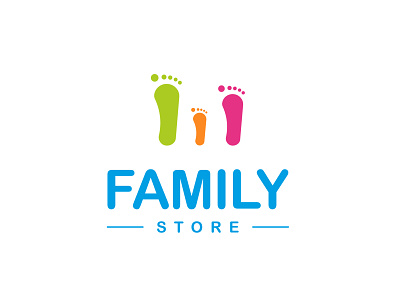 Family Store branding branding identity colorful creative logo logo design market playful shop shopping store supershop
