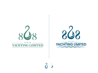 888 Yachting Ltd brand identity branding classic club creative customlogo fishing high end logo modern sailing teaching traditional yachting