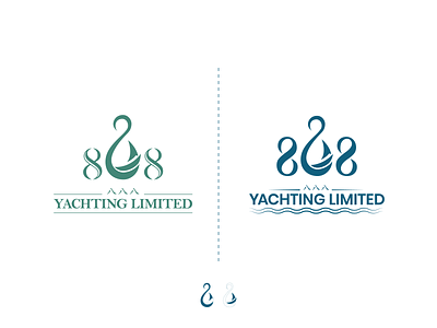 888 Yachting Ltd brand identity branding classic club creative customlogo fishing high end logo modern sailing teaching traditional yachting