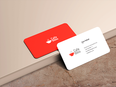 Business Card (Cafe Biblio) branding business card design graphic design illustration logo vector
