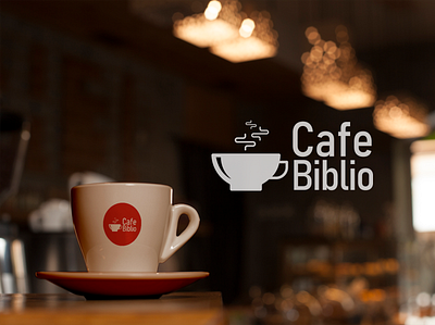 Cafe Biblio Mockup branding design graphic design illustration logo logo mockups motion graphics typography ui ux vector