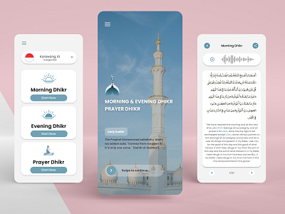 Dhikr App app design dhikr mobile ui ux