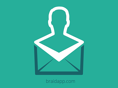 Braidapp Logo email identity mail teal