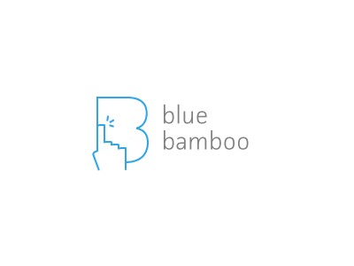 Blue Bamboo, Draft 2 branding identity logo minimalistic wireframe