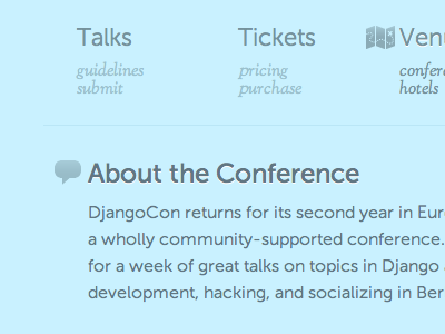 Djangocon Text & Nav