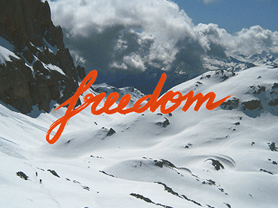 Freedom handlettering handtype landscape lettering logo logoconcept logotype picosdeeuropa saulgrobles type
