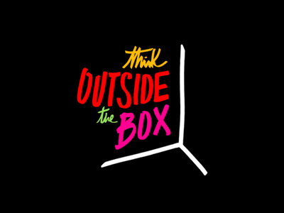 the Box handlettering handtype illustration lettering mytype next quote saulgrobles thinkdifferent typography