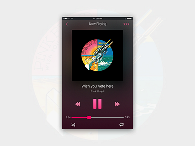 Daily UI #009 Music Player daily interface media mobile player ui ux