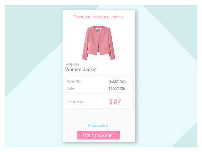 #Dailyui #017 Email Receipt daily interface mobile ui ux