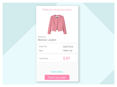 #Dailyui #017 Email Receipt