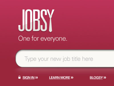 Jobsy Concept — Home Page brand concept jobs logo search