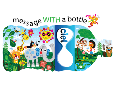 Nature in a Bottle advertising animal character illustration jungle