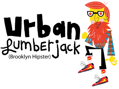 Urban Lumberjack character design illustration lumberjack vector