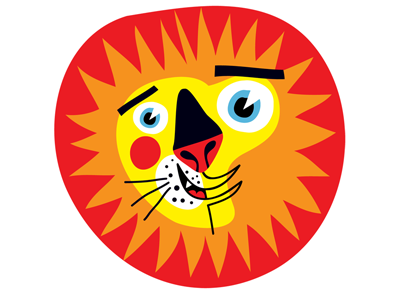 Lion animal colorful illustration lion vector
