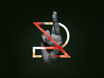 The Sign Language branding graphic hands illustration language letter r sign type vector