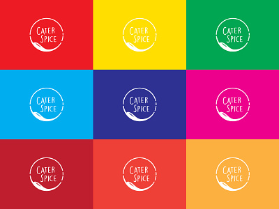 Logo Variation branding cater colorful delivery food logo spices sumptuous