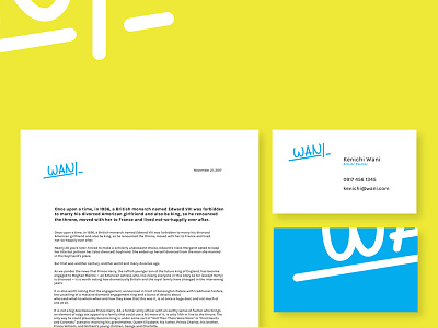 Wani: Stationery Design artist branding business card letterhead logo painter paintings surreal