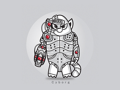 Cyborg character cyborg illustration villain