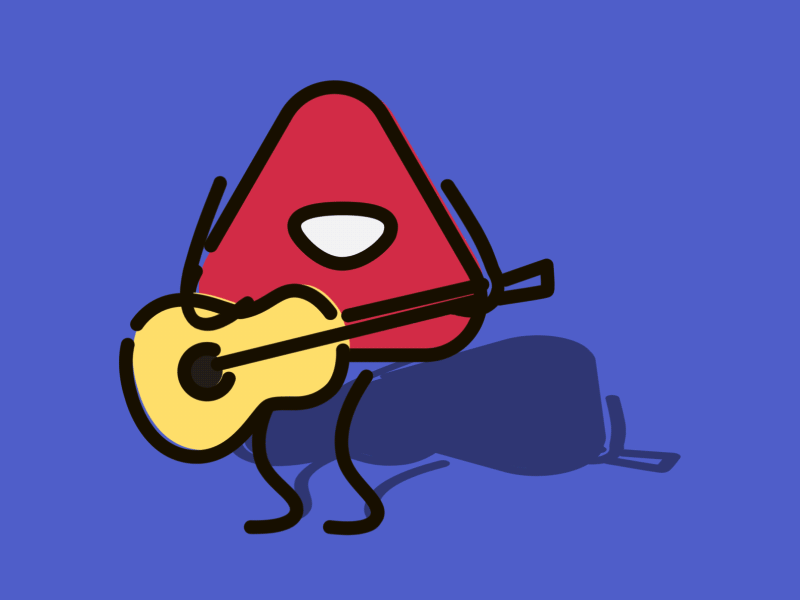 Plectrum animation character guitar music plectrum