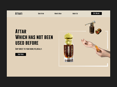 Attar website Hero section design hero section illustration typography