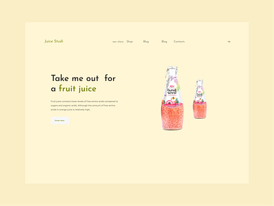 Juice Studio website Hero section design hero section ui ux