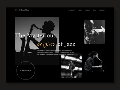 Jazz app application clean dark app dark ui design music music app music player ui ux webdesign website design