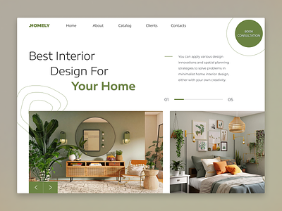 Interior Design Website agency apartment architecture building home interior landing page properties property real estate residence ui uiux ux web design website