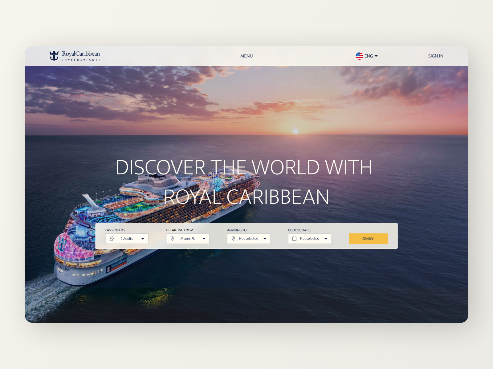 royal caribbean cruise line website