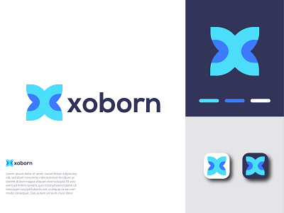 xoborn / x modern logo design