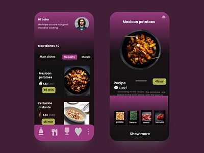 cooking app design app egypt ui product design ui ui designer ux