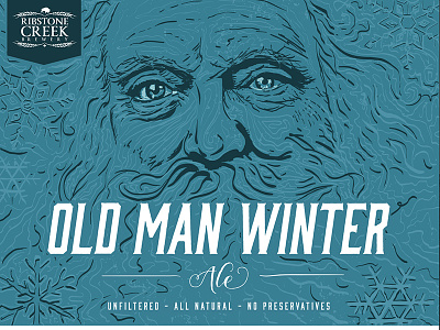 Old Man Winter Ale alberta beer design illustration