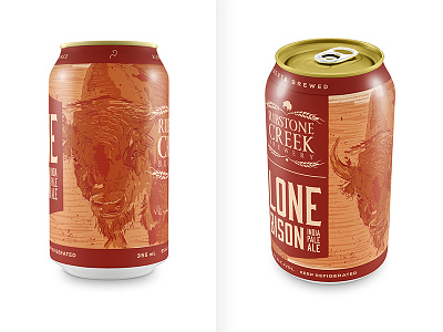 Lone Bison - Can Mockups alberta beer illustrator