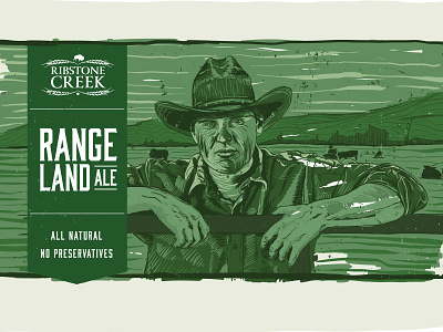 Rangeland Ale alberta beer design illustration wacom