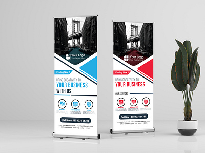 Rollup Banner Design creative design graphic design illustration rollup banner vector