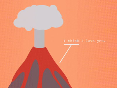 I Think I Lava You geeky illustration love nerdy dirty science