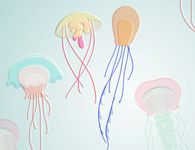 Jellyfish Have Got a Lotta Nerve animals illustration pattern