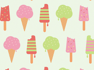 Ice Cream You Scream illustration pattern yum