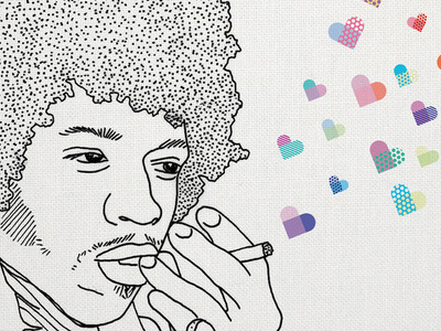 Jimi illustration jimi hendrix music