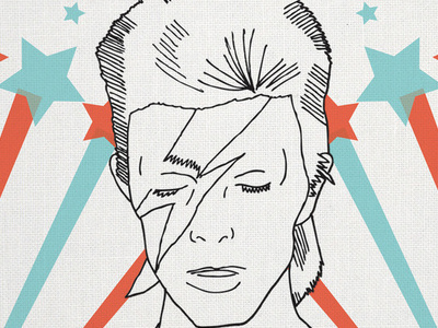 Bowie david bowie illustration music