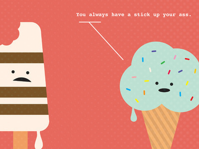 Lighten Up Popsicle humor ice cream illustration popsicle