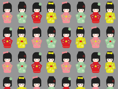 Kokeshi Pattern