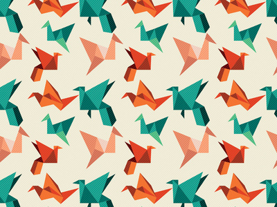 teal crane pattern fun patterns