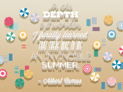 inspiration - albert camus beach illustration quotes