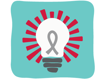 awareness - brain tumour charity awareness client work icon illustration